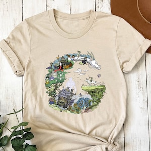 Spirited Away Studio Ghibli Shirt, Howl's Moving Castle Shirt, Anime T-Shirt, Ghibli No Face Shirt, Calcifer T-Shirt, Ghibli Totoro T-Shirt