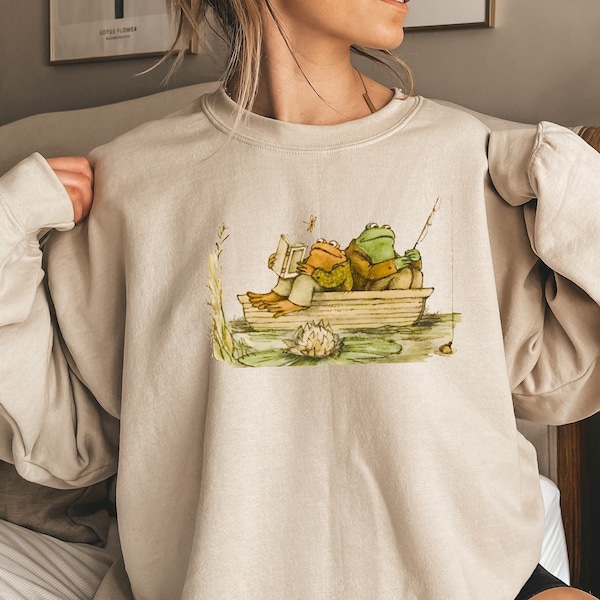 Frog And Toad Sweatshirt, Vintage Classic Book Sweatshirt, Frog And Toad Sweatshirt, Frog Shirt, Retro Frog Tee, Vintage Classic Book Cover