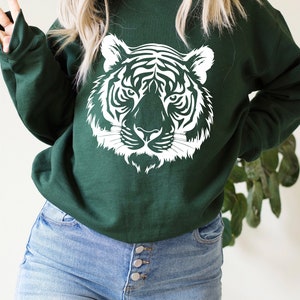 Tiger Face Sweatshirt, Vintage Tiger Sweatshirt, Retro Tiger Sweater
