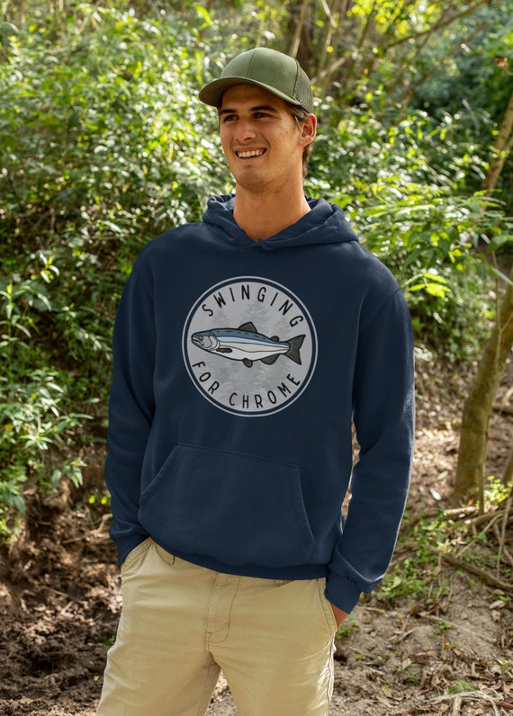Swinging for Chrome | unisex Hoodie | Steelhead Apparel | Fly Fishing Hoodie | Silver Salmon | Fishing Addict | Great Gift for Fly Fishing