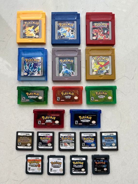 NEW Version Pokemon Gold Silver Crystal Red Yellow Blue Green
