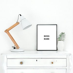 DIGITAL PRINT Boss Babe, Feminist Print, Feminism Art Print, Girl Power, Self Love Print, Feminist Poster, Girl Office Print