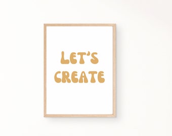 Permet de créer imprimable | chambre d'enfant Retro Fun Wall Art Print | art mural pour enfants | Art mural de classe