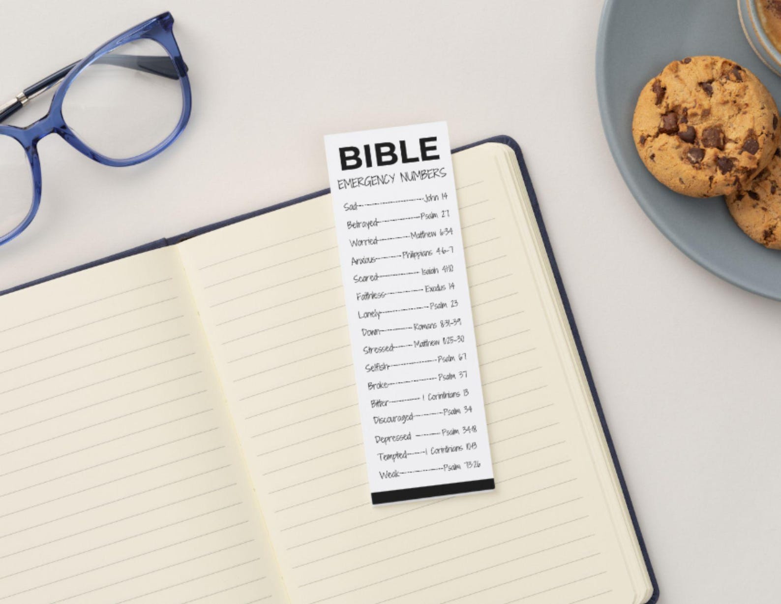 Printable Bible Emergency Numbers Bookmarks, Christian Church ...