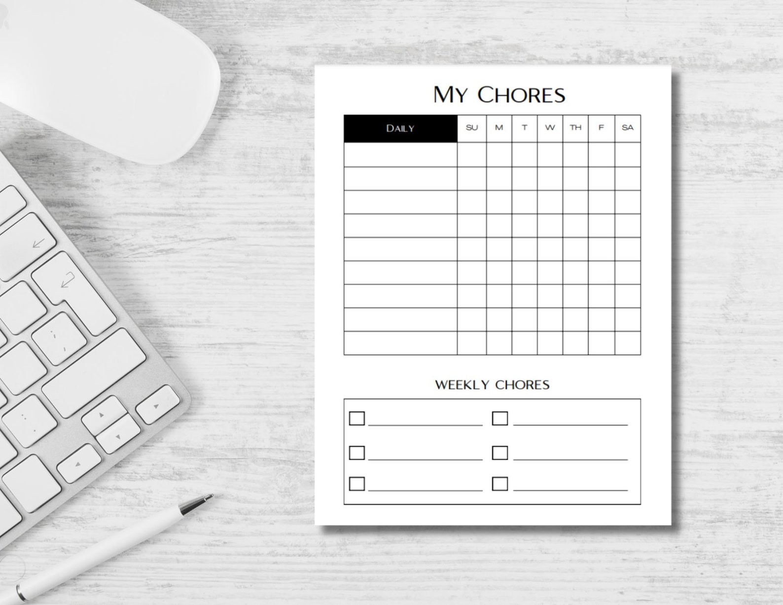 My Chores Checklist, My Chores, Editable Chores Checklist, Reminder ...