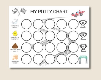 Printable Potty Training Chart, Boy Potty Training Training Chart, Digital Instant Download