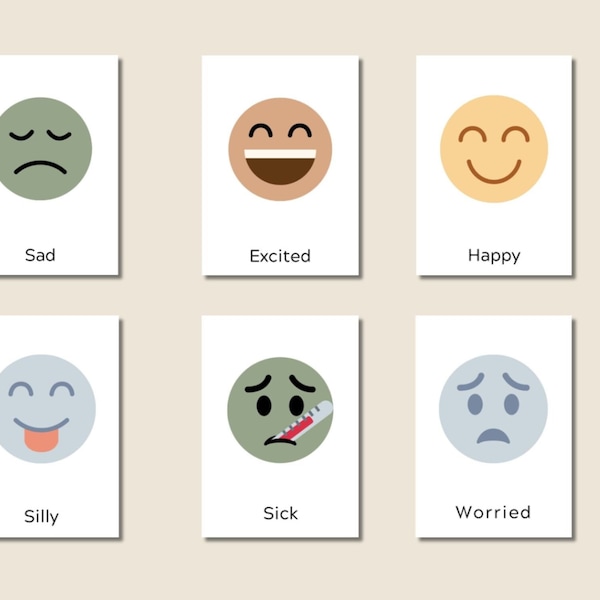 Emotion Flashcards, Feelings Flash Cards, Montessori Materials, Homeschool Printables, Emotions Chart, School, Classroom, Preschool