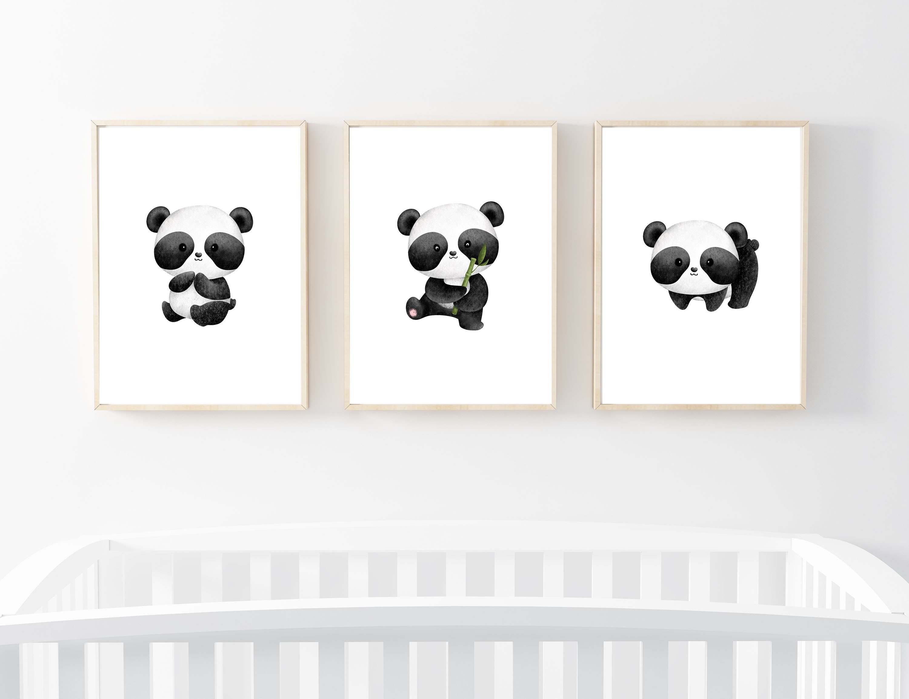 Panda Printable Wall Art - Black and White Wall Art - Panda Print ...