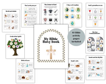 Printable Bible Busy Binder, Bible Busy Book, Bible Activities, Sunday School Lessons, Children's Bible Study, Bible Education, Homeschool
