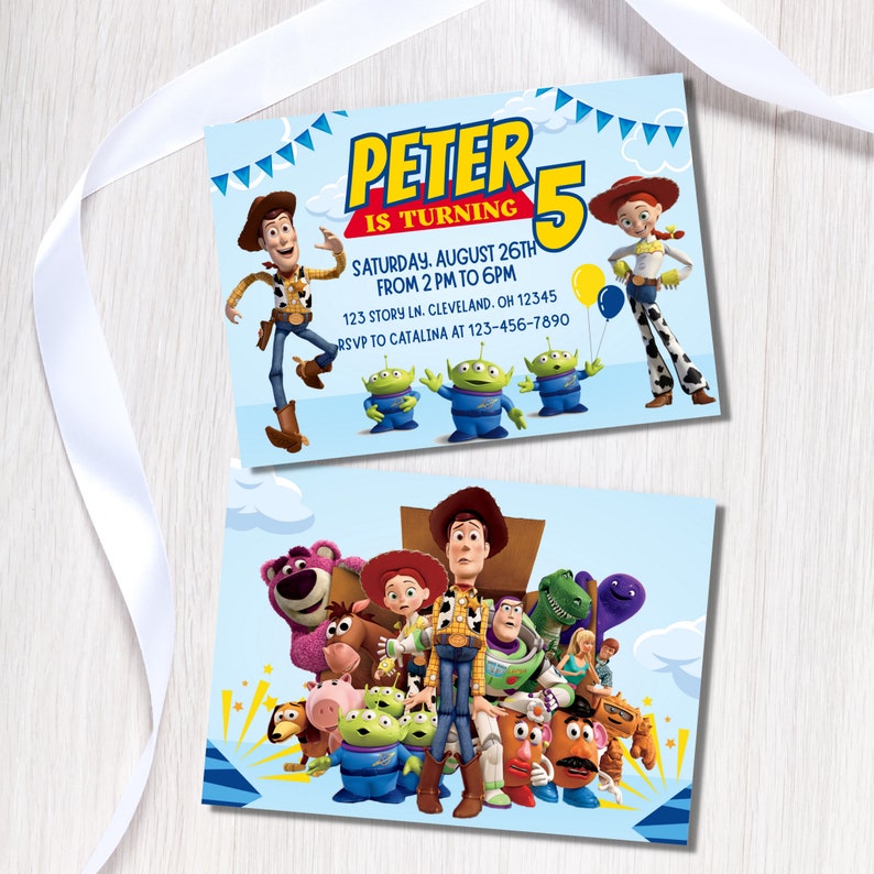 Toy Story Birthday Invitation Template Editable Digital Kids Party