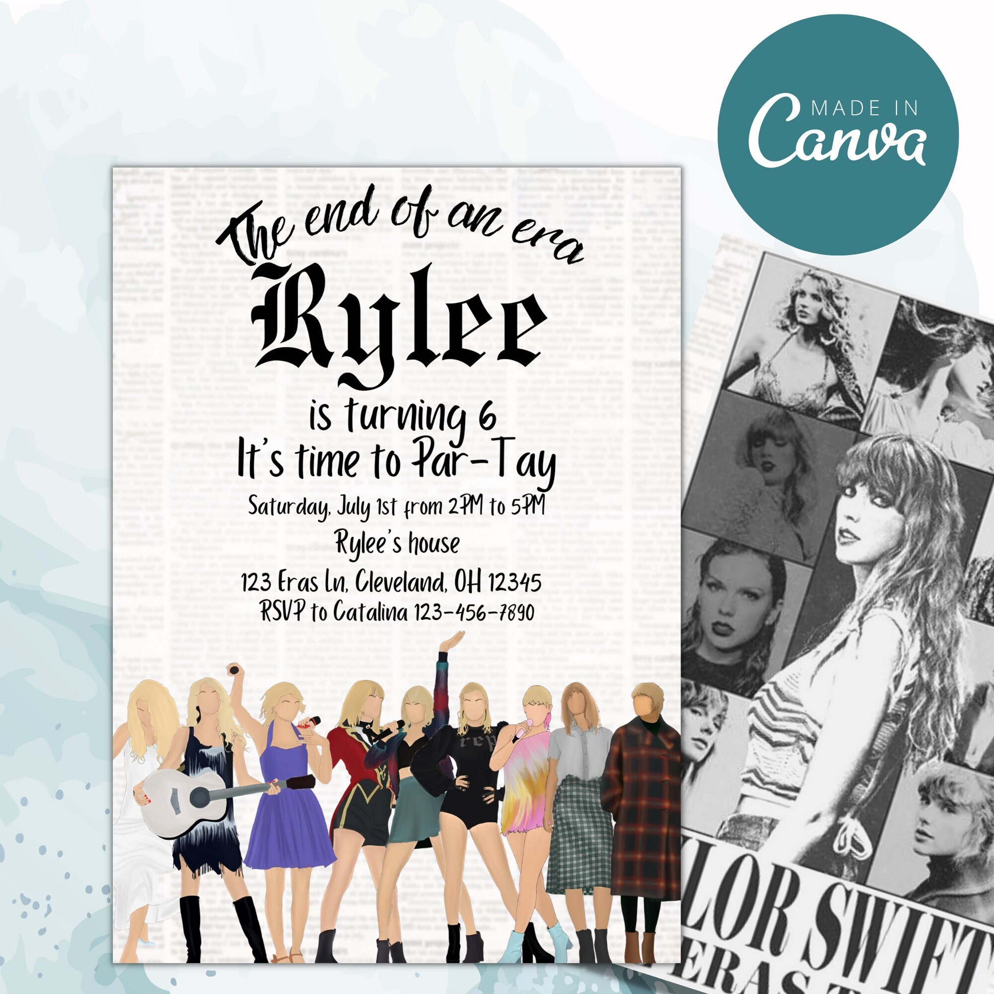 Taylor Swift Birthday Party Invitation Image To U