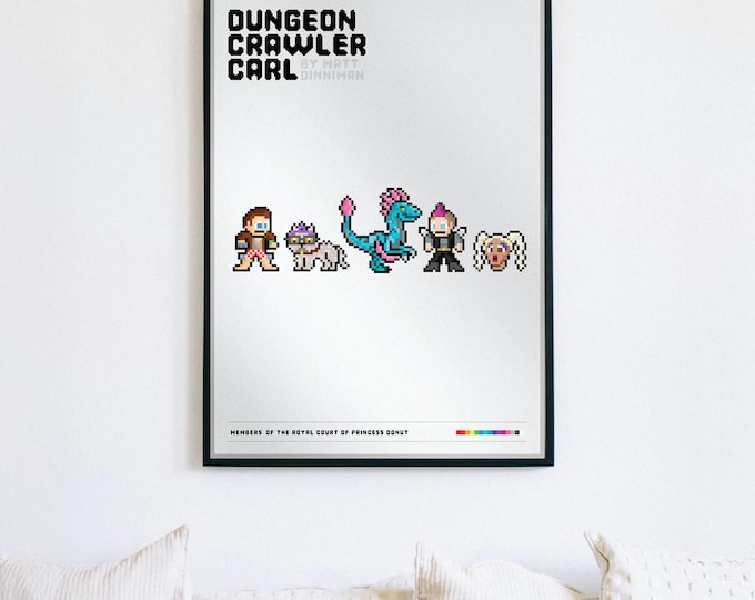 Dungeon Crawler Carl Poster, Pixel Art, Retro Gamer Decor