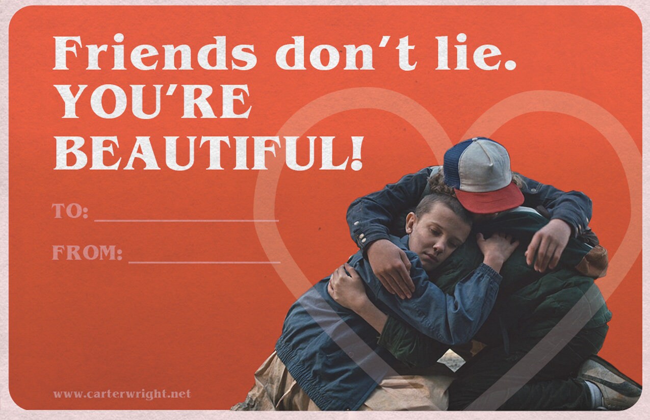 Printable Stranger Things Valentines - Etsy
