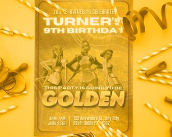 KPop Demon Hunter Kids Birthday Invitation | Editable Template | Golden by Huntrix | Digital Download