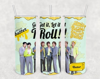 BTS Tumbler Wrap, BTS, Butter Tumbler, Army Tumbler, Smooth Like Butter Tumbler