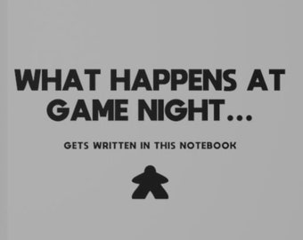 Game Night Score Keeping Notebook - FREE SHIPPING - Board Game Journal, BoardGame Scorebook, Gaming Notebook, Board Game Lover Gift
