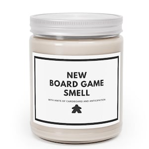 New Board Game Smell Scented Candle 9oz - Free Shipping - Funny Board Game Gift, Game Night Present, Gift for Boardgamer, Gamer Candle