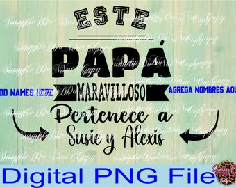 Este Papa Maravilloso Pertenece a Digital Download | PNG File | High Resolution | SVG File | Dia Del Padre | Father&#39;s Day | Daddy | Dad |