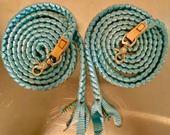 Pair 8’ Reins with Beading Detail