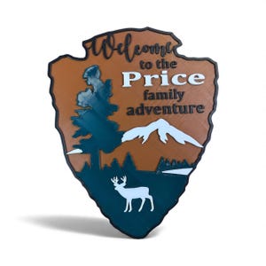 Custom national park family vacation sign