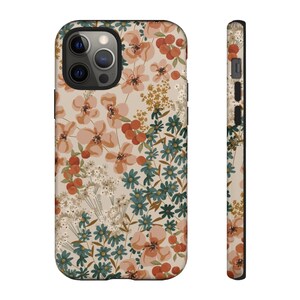 Funda floral para iPhone, protector de teléfono con diseño de flores, fundas resistentes para mujer, funda protectora para teléfono, accesorios con diseño floral