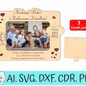 Fotorahmen für Oma und Opa. Geschenk für Oma und Opa. Fotorahmen SVG lasergeschnitten. Impressum SVG, Rahmen SVG lasergeschnitten