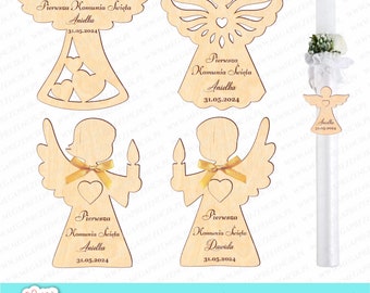 Thank you for First Holy Communion in the shape of an angel. Thank you svg laser. Communion souvenir svg laser cut, Thank you laser