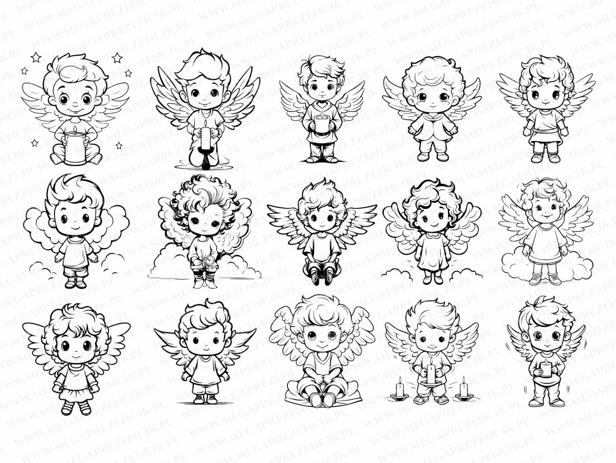 Angel Vector Graphics, Baby Angel Svg, Angel Boy Svg, Angel With Candle ...
