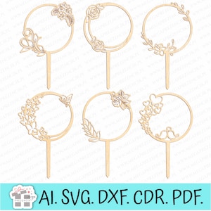 Tortenaufsatz SVG Laser. Erstkommunion Topper lasergeschnittenes SVG. Taufe Topper SVG Laserschnitt, Geburtstag Topper SVG Laserschnitt, Topper Muster