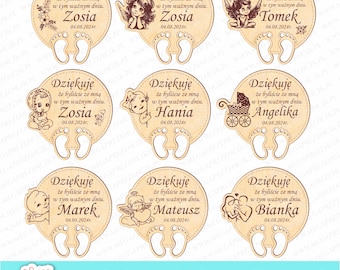 Imán del Santo Bautismo, Gracias por los invitados, Santo Bautismo svg, Regalo para los invitados Bautismo, Archivo cortado con láser SVG Pies de bautismo láser