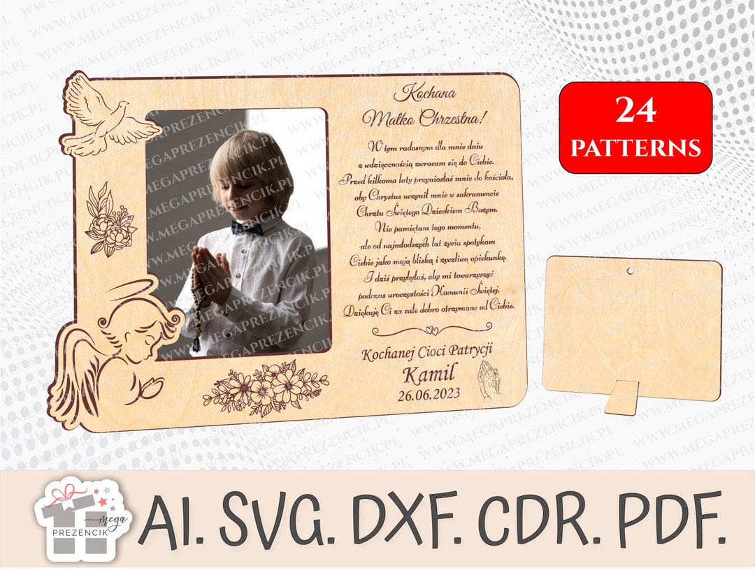 First Holy Communion Souvenir, Photo Frame, Communion Frame, Gift for Godparents, Photo Frame