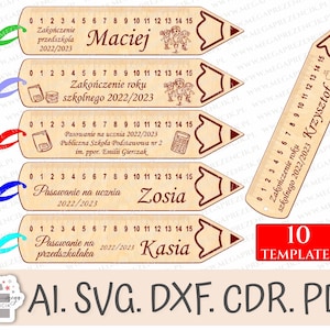 Personalized ruler, fit for a student, fit for a preschooler. End of the school year. Kindergarten Graduation, Ruler svg