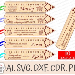 Personalized ruler, fit for a student, fit for a preschooler. End of the school year. Kindergarten Graduation, Ruler svg