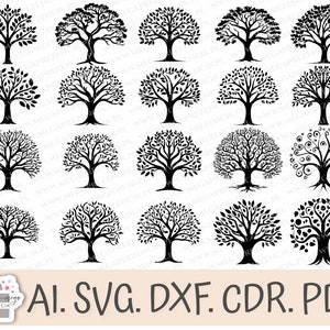 Tree of Happiness. Family Tree SVG, Family Tree SVG, Tree Bundle, Tree of Life SVG, Laser Cut, Tree of Life Clipart, Leaves
