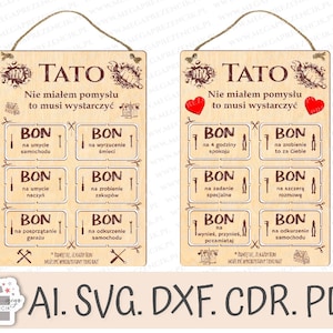 Geschenkgutscheine lasergeschnitten für Papa, Geschenk zum Vatertag, Geschenkgutscheine abnehmbar, Geschenkgutscheine SVG lasergeschnitten, Geschenk für Papa, Geschenkgutscheine lasergeschnitten, Papa SVG