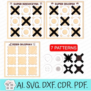 Lern-Arcade-Spiel Tic-Tac-Toe-Laser. Geschenk für Mädchen und Jungen Tic Tac Toe SVG Laser, Tic Tac Toe SVG Laser geschnitten.