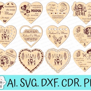 Mother's Day Magneten, Mother's Day Heart, Heart SVG, Cadeau voor mama, Mom svg, Laser Cut Mom sjablonen, Moederdag, Mom Can, Mom