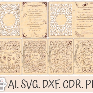 Holy Baptism Souvenir SVG, Baptism Souvenir, Mandala Card svg, Holy Baptism Laser, Baptism SVG, Baptism Laser Cut, Mandala Laser,