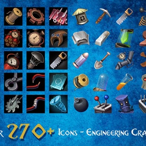 Engineering Crafting - Icons - Videospiel - RPG - DnD - Hochwertige Clip Art