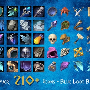 Blue Loot Box - Icons - Videospiel - RPG - DnD - Hochwertige Clip Art