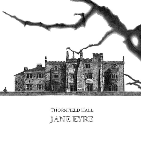 Jane Eyre, Thornfield Hall - Postcard