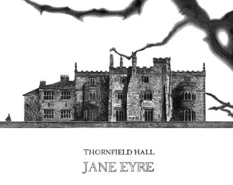 Jane Eyre, Thornfield Hall - Postcard