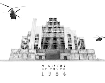 1984, Ministry of Truth - Postcard