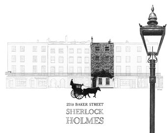 Sherlock Holmes, 221B Baker Street - Postcard