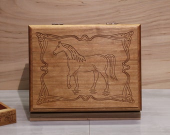 Engraved Cherry Jewelry Box