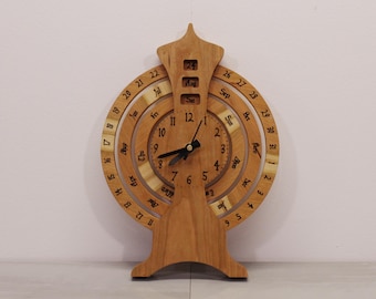Three Ring Calendar Wall Clock