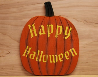 Happy Halloween Pumpkin Sign
