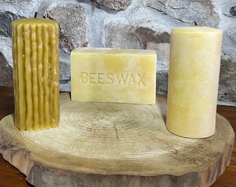 100% Natural Beeswax Pillar Candle