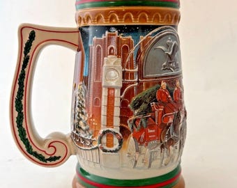 Budweiser 1997 Home For The Holidays Holiday Stein Collectible - VINTAGE