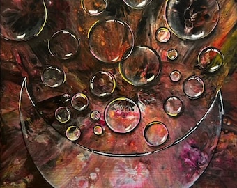 Adriana Naylor “Bubblelicious" Acrylic on Canvas - 12" x 12"